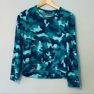 Lands end girls 10-12 blue camo